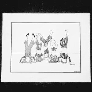 Julie Corsover Children's Prints "Headstands"  - Vintage 1976 Unframed: New